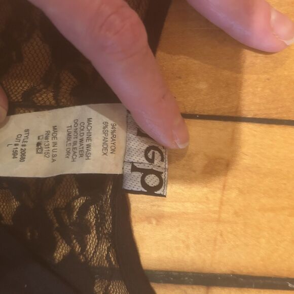 VIntage Deb-Sz L-Black Off Shoulder Dolman SleeveTop-Silver Beading-Fairy-Tunic - Picture 10 of 10